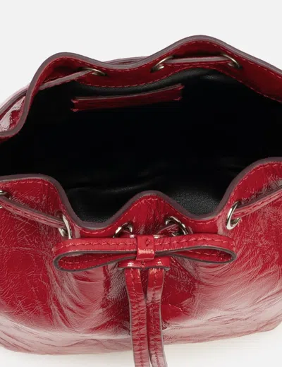 Acne Studios Multipocket Mini Bucket Bag Crinkled Patent