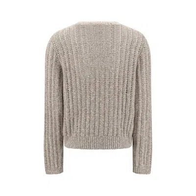 Brunello Cucinelli Beige Wool And Cashmere Sweater In Brown