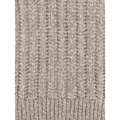 Brunello Cucinelli Beige Wool And Cashmere Sweater In Brown