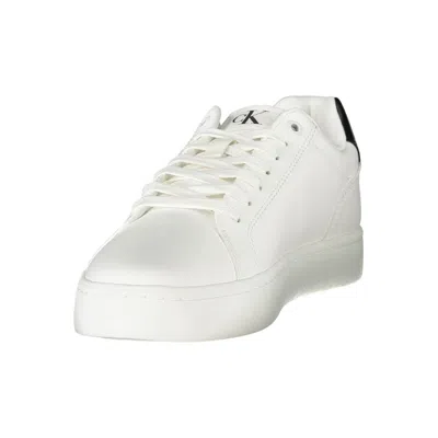 Calvin Klein Prada Macro Brushed Leather And Re-nylon Sneakers In White