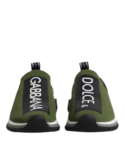 Dolce & Gabbana Green Logo Low Top Sorrento Men Sneakers Men's Shoes In Green