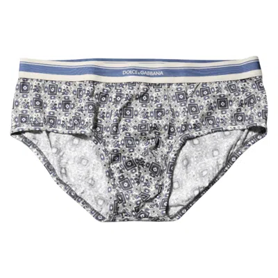 Dolce & Gabbana Multicolor Patterned Regular Brief Underwear In Multi