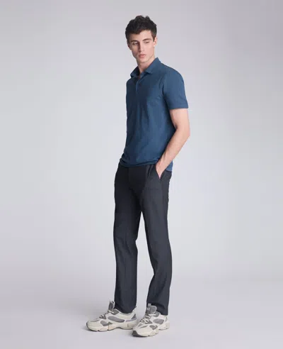 Kenneth Cole Performance Button Polo In Blue