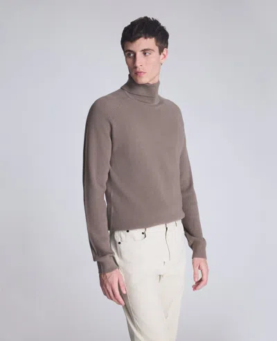 Kenneth Cole Foldover Turtleneck Sweater In Gray