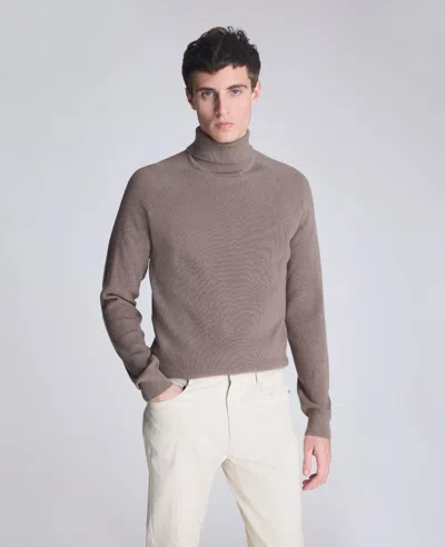 Kenneth Cole Foldover Turtleneck Sweater In Gray