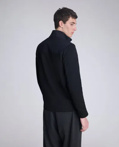 Kenneth Cole Mock Neck Full Zip Jacket In Blue