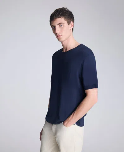 Kenneth Cole Sweater Tee In Blue