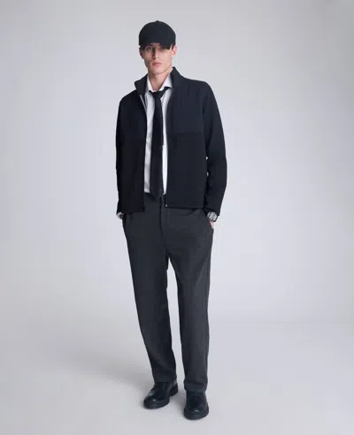 Kenneth Cole Mock Neck Full Zip Jacket In Blue