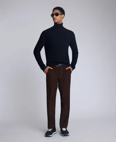 Kenneth Cole Foldover Turtleneck Sweater In Blue
