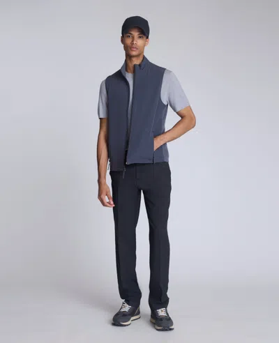 Kenneth Cole Mixed Media Vest In Blue
