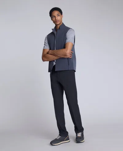 Kenneth Cole Mixed Media Vest In Blue
