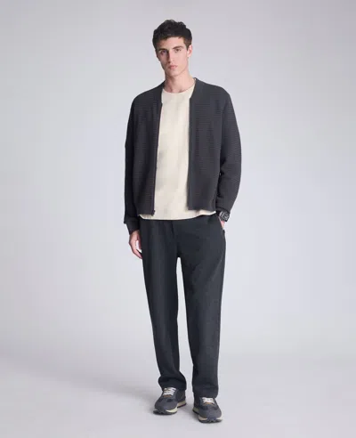 Kenneth Cole Sweater Bomber Jacket In Black