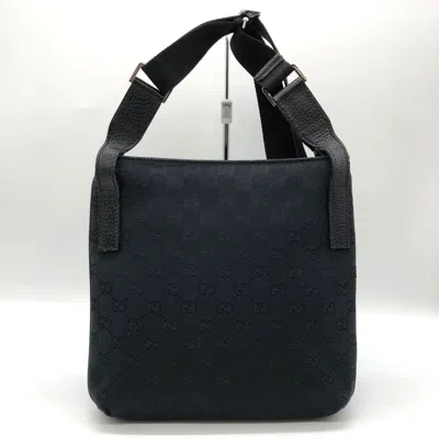Pre-owned Gucci Gg Canvas Black Gg Canvas Shoulder Bag ()