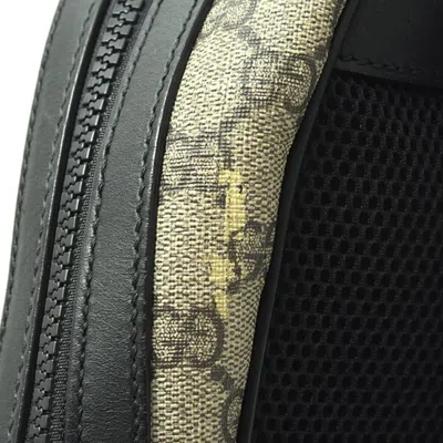 Pre-owned Gucci Khaki Gg Supreme Leather Backpack ()