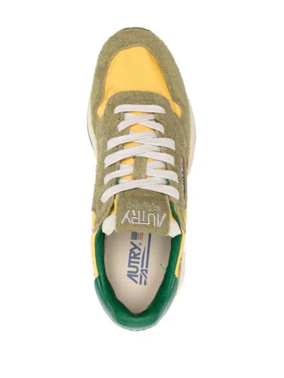 Autry Low Top Sneakers In Brushed Calf Suede In Multi