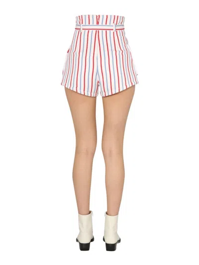 Philosophy Di Lorenzo Serafini Stripe Belted Shorts In Multi