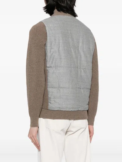 拼接罗纹针织夹克