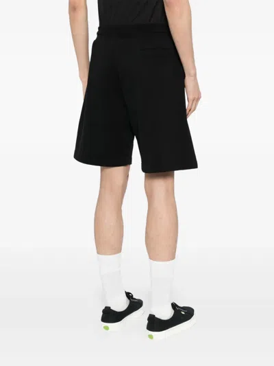 Phobia Embroidered Gothic Logo Cotton Shorts In Black