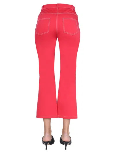 Moschino Skinny Kick Jeans In Red