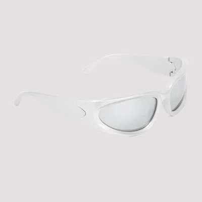 Balenciaga Swift Oval Sunglasses Women In White