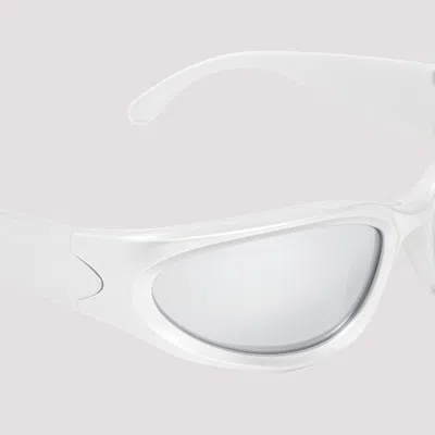 Balenciaga Swift Oval Sunglasses Women In White