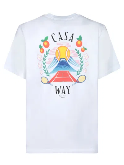 Casablanca Casa Way Mountain Printed T-shirt In White