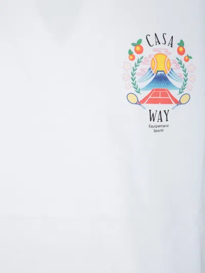 Casablanca Casa Way Mountain Printed T-shirt In White