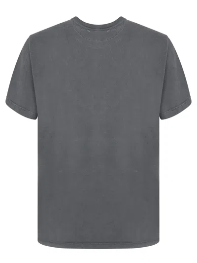 Golden Goose Anthracite Grey Vintage-effect T-shirt Men In Gray