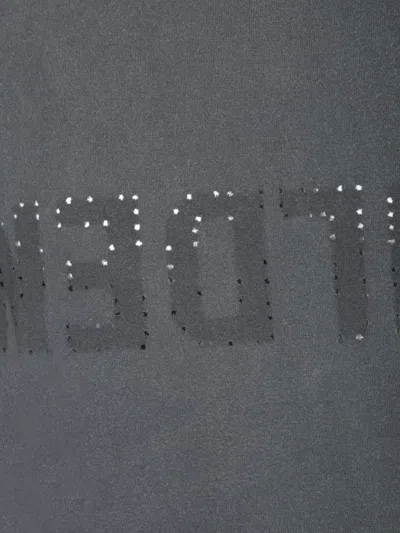 Golden Goose Anthracite Grey Vintage-effect T-shirt Men In Gray