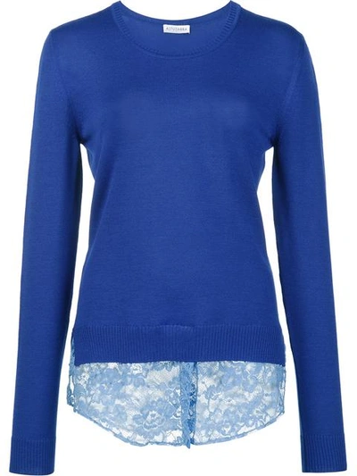 Altuzarra Blue Lace Hem Sweater