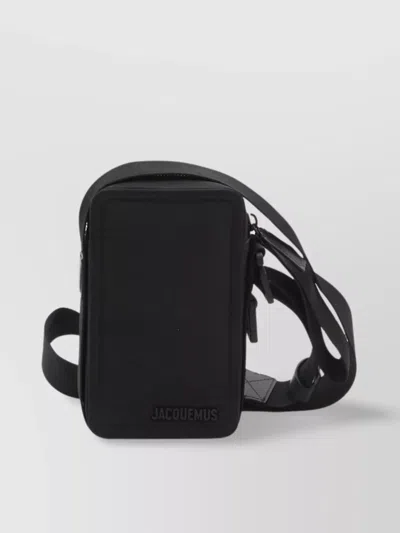 Jacquemus Le Cuerda Horizontal Nylon Bag In Black