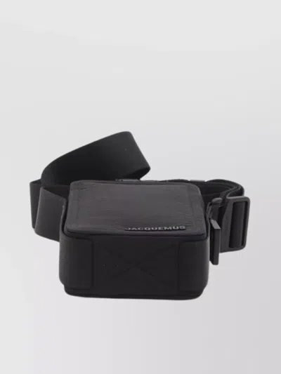 Jacquemus Le Cuerda Horizontal Nylon Bag In Black