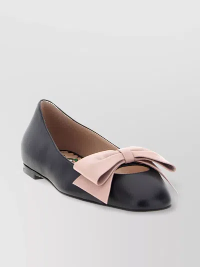 Valentino 'bowow' Ballet Flats Featuring Bow Detail In Black