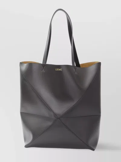 Loewe Xl Puzzle Fold Tote Bag In Black