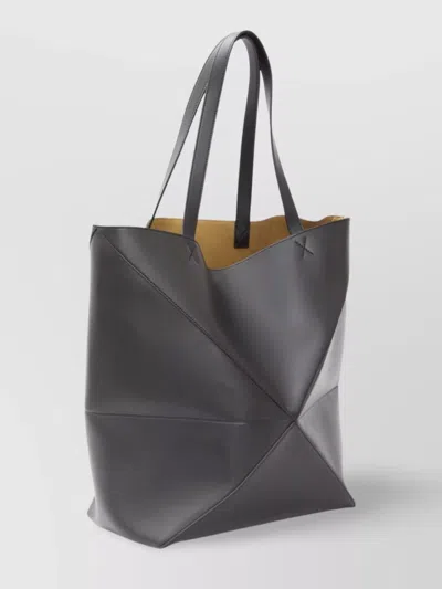 Loewe Xl Puzzle Fold Tote Bag In Black