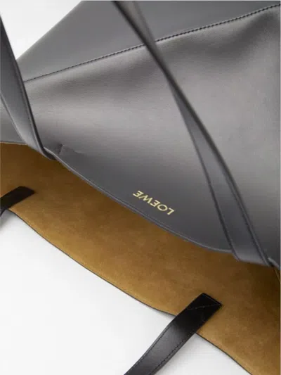 Loewe Xl Puzzle Fold Tote Bag In Black