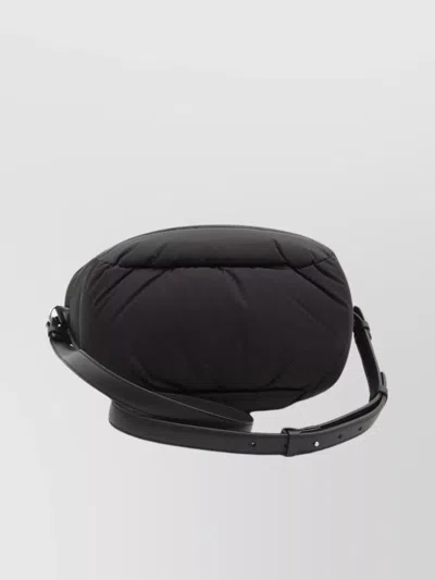 Moncler Micro Shoulder Bag With Quilted Design And Removable Strap In Black