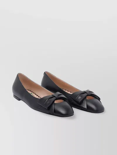 Valentino Bowow Ballerina Flats In Black