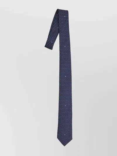 Fendi Slim Tie Polka Dot Pattern Design In Blue