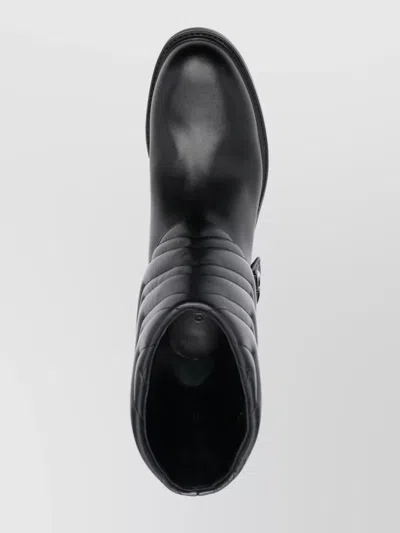 Gucci Quilted Leather Ankle Boots With Low Heel In Black