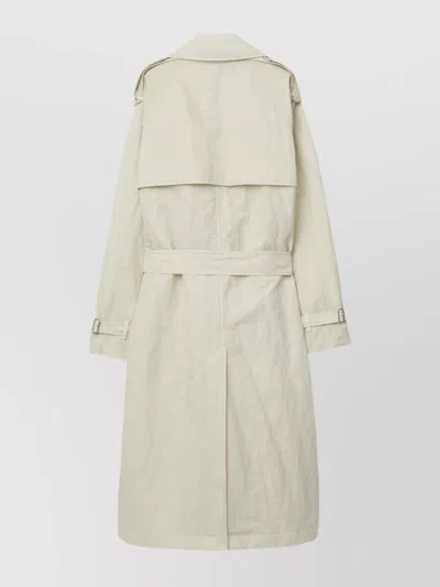Burberry Long Trench In Neutral