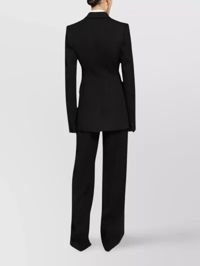 Dolce & Gabbana Two-way Stretch Wool Trousers In Black