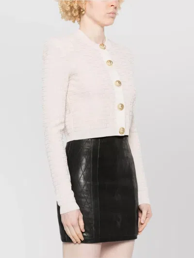 Balmain Nude Pb Labyrinth Cardigan In Neutral