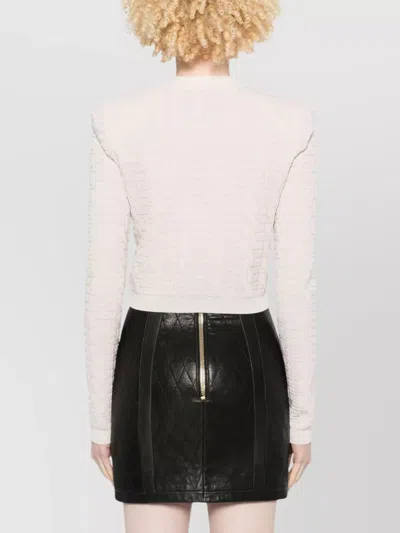 Balmain Nude Pb Labyrinth Cardigan In Neutral