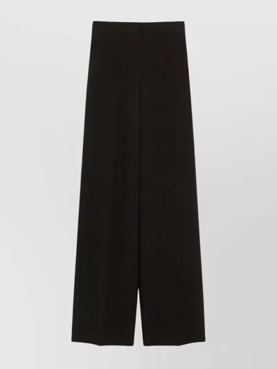 Max Mara Tailored Trousers Tuxedo Style In Black