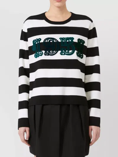 Max Mara Viterbo Wool Crewneck Sweater In Multi