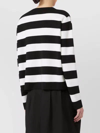 Max Mara Viterbo Wool Crewneck Sweater In Multi