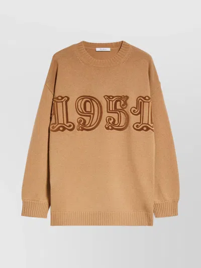 Max Mara Fido Wool And Cashmere Jumper In Brown