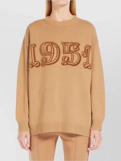 Max Mara Fido Wool And Cashmere Jumper In Brown