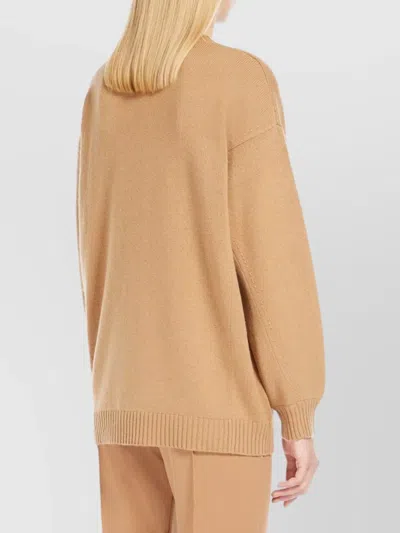 Max Mara Fido Wool And Cashmere Jumper In Brown